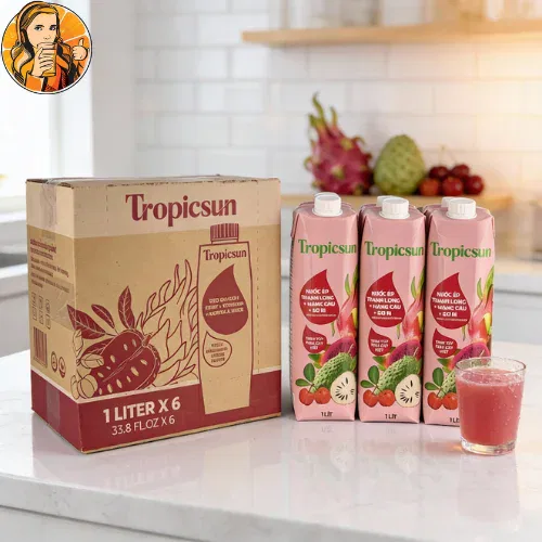 Nước trái cây mix (mãng cầu, thanh long, sơri) TropicSun 1L - Ảnh 2