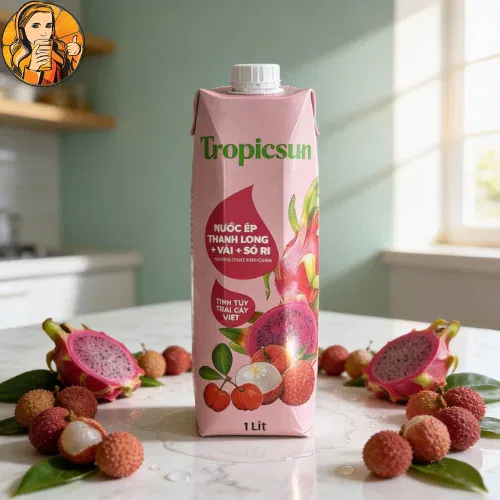 Nước trái cây mix (vải, thanh long, sơri) TropicSun 1L - Ảnh 2