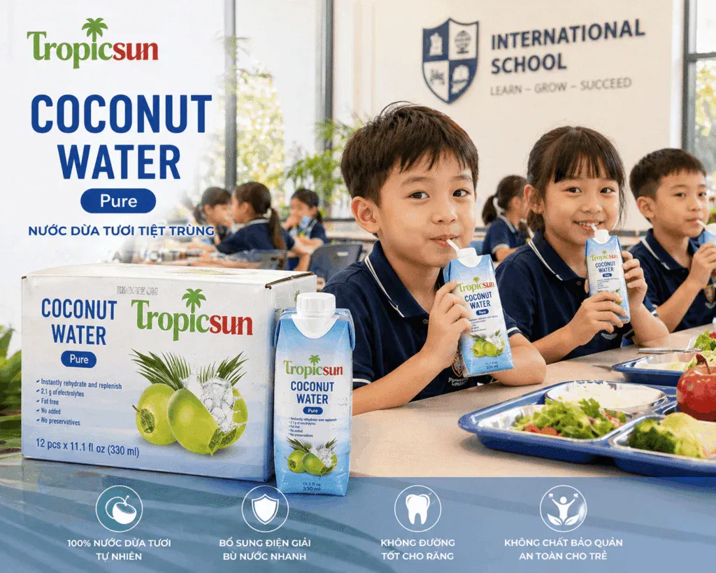 Vì sao nên chọn nước giải khát không đường TropicSun cho trẻ em?