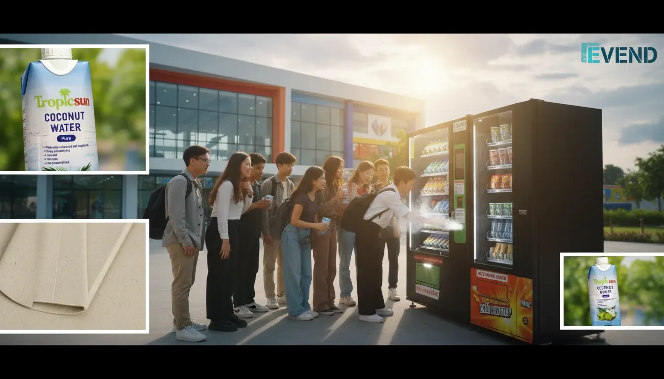 Nước dừa tươi 'Chạm' là có: Cú nổ mới trong làng máy bán hàng tự động mang tên TropicSun!