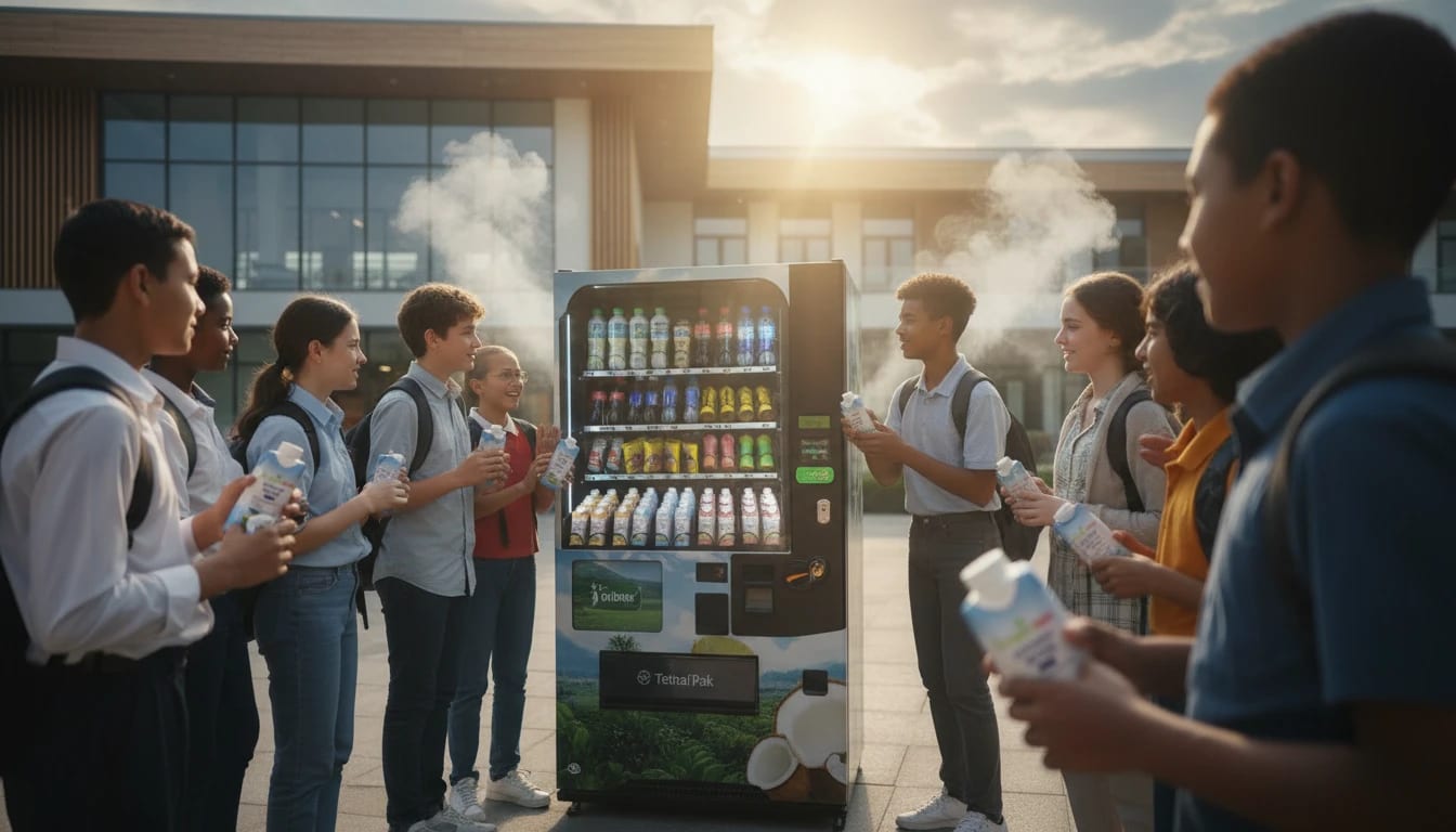 Giải pháp giảm rác thải nhựa trong canteen trường học với nước ép trái cây hộp giấy TropicSun